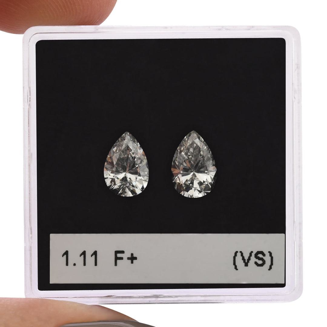 1.11 Carat F+ Pear Diamonds (VS)