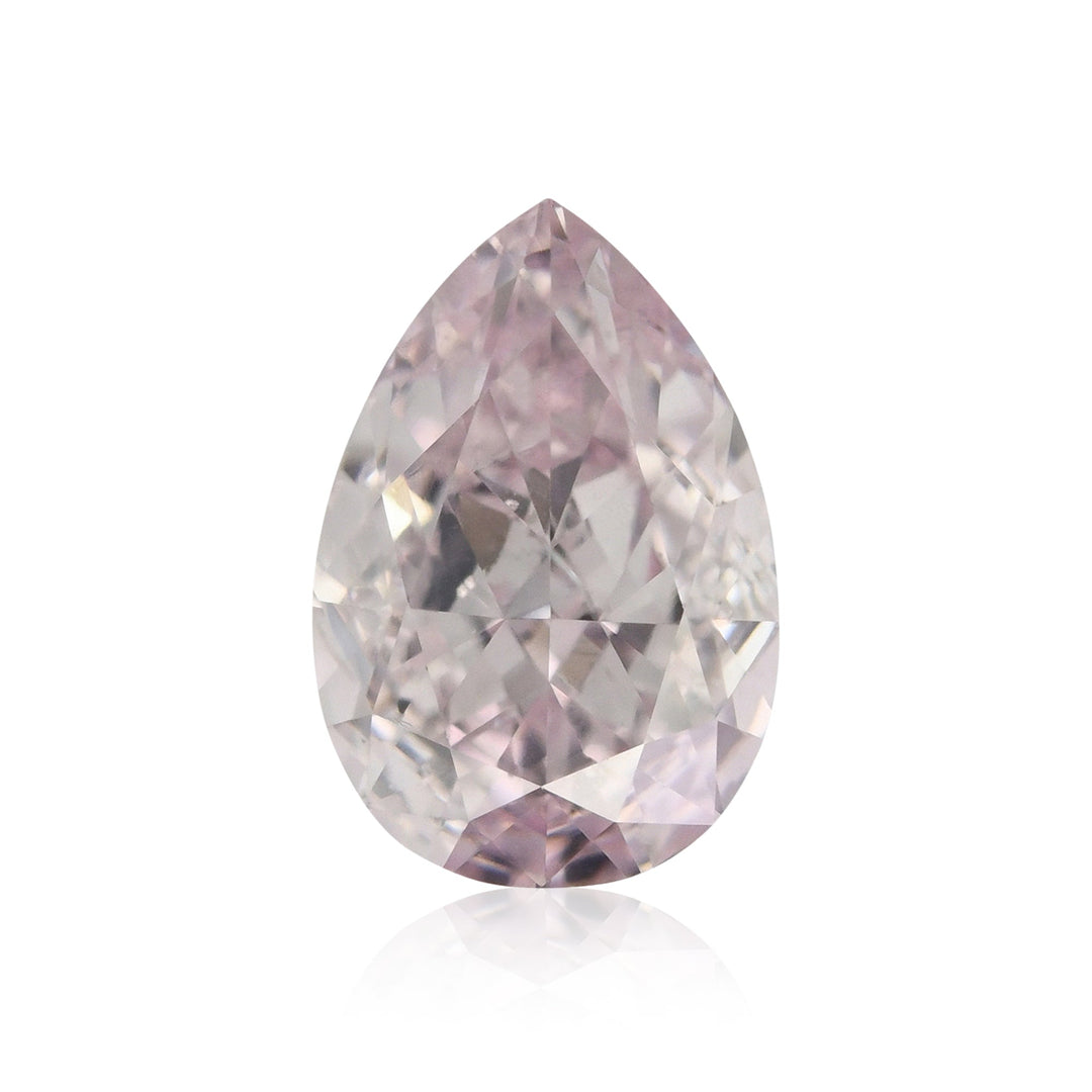 0.70 Carat Fancy Light Purplish Pink Pear Diamond SI2 GIA