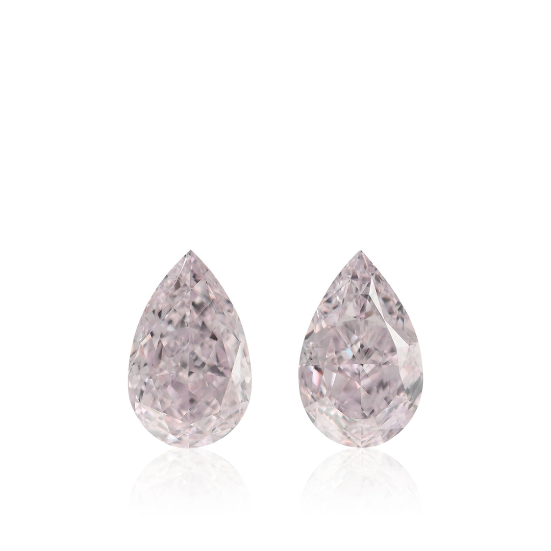 1.47 Carat Fancy Light Pink Pear Diamonds VVS1