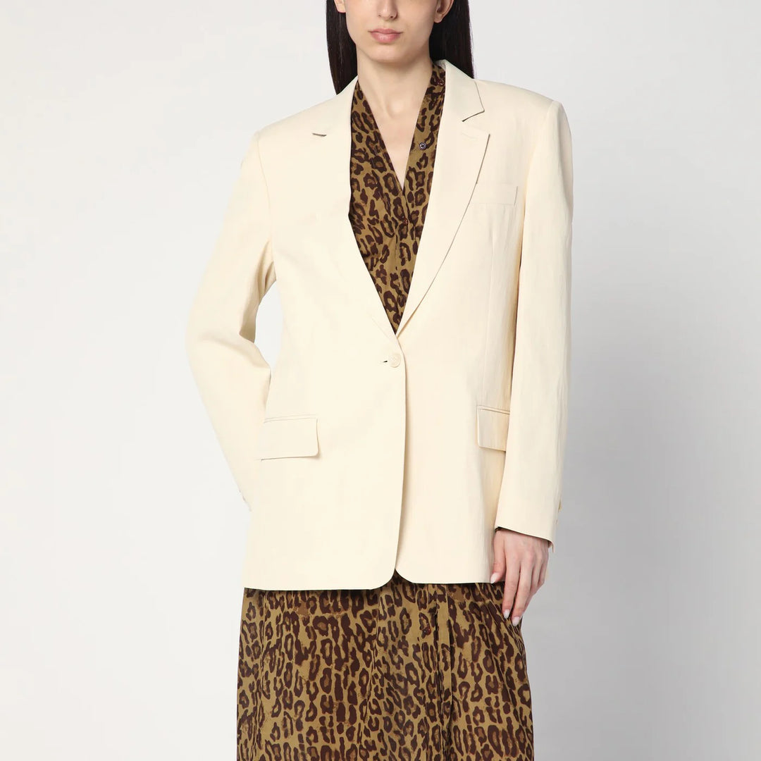 Stella McCartney - Single-breasted jacket in butter colour