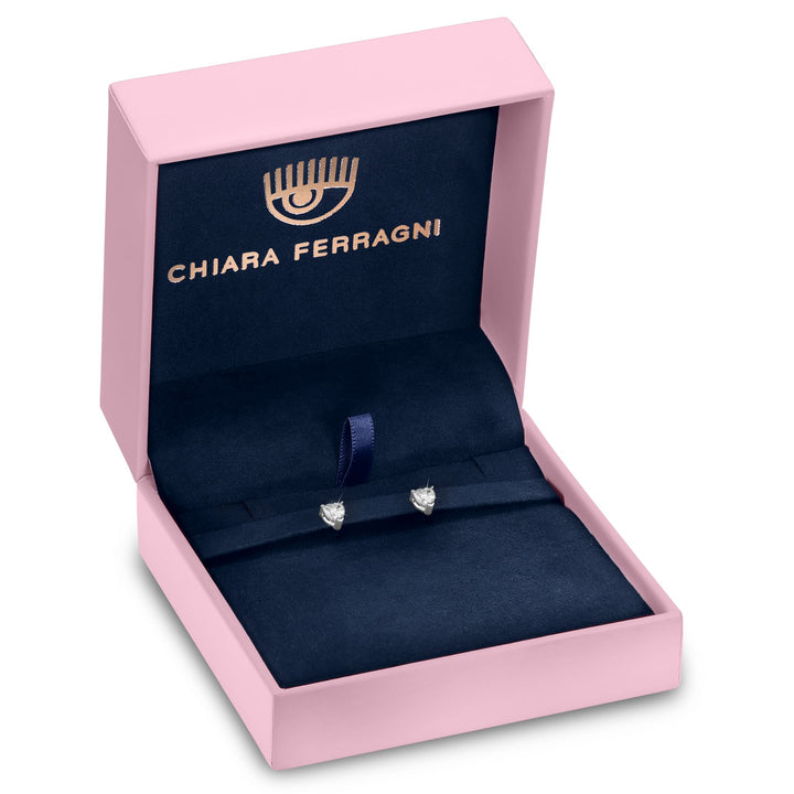 Chiara Ferragni Chain Collection Pink Stone Goldohrringe