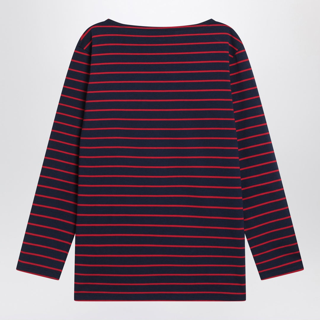 Blue T-shirt with red stripes by Valentino