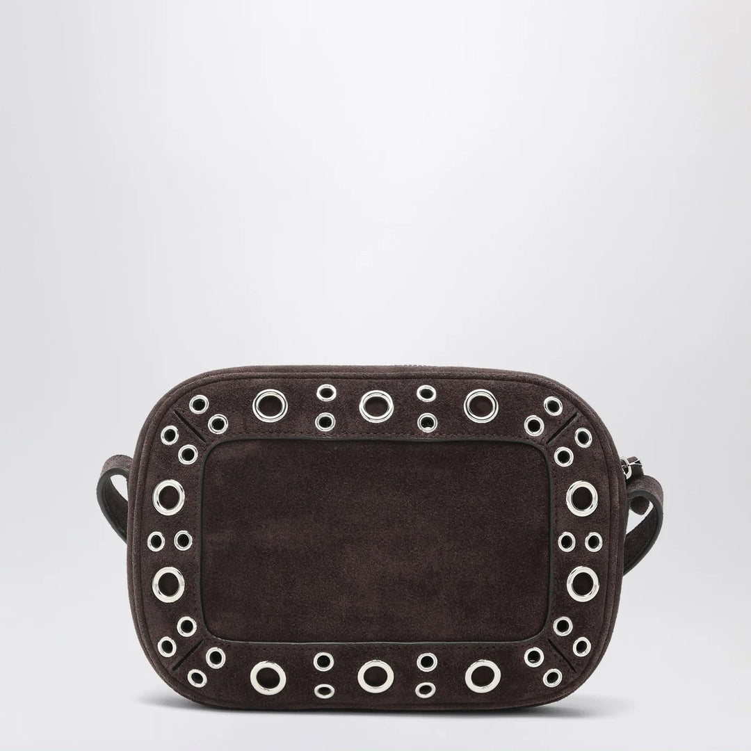 Valentino Garavani - Nellcôte bag brown in suede with studs and rivets