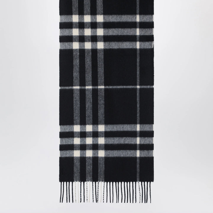 Burberry - Black Check cashmere scarf