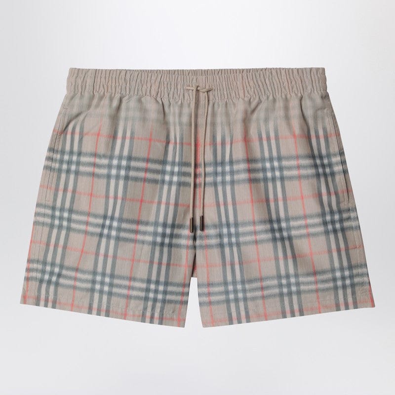Swimwear Burberry - Beige swim shorts with faded Check pattern - XL Brand