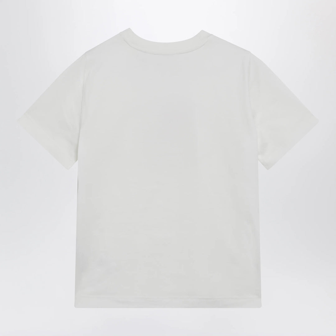 Burberry - White T-shirt with Knight Stamp
