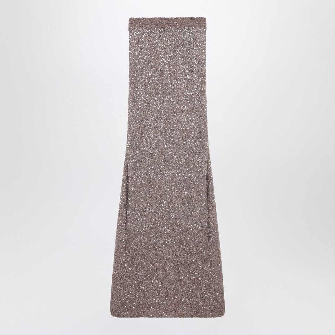 Skirts S Balenciaga Light brown/silver maxi skirt with sequins Brand