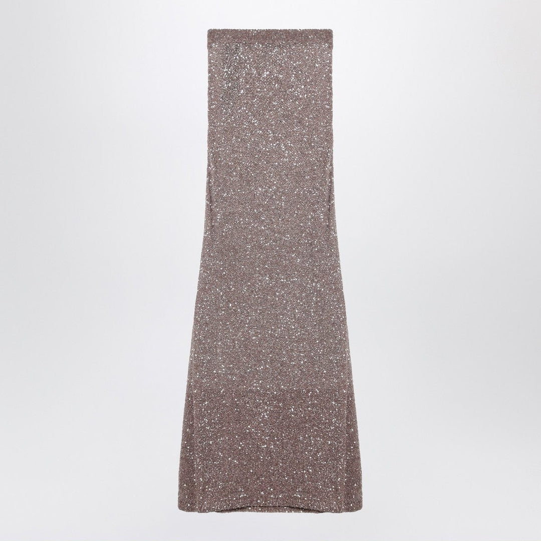 Skirts S Balenciaga Light brown/silver maxi skirt with sequins Brand