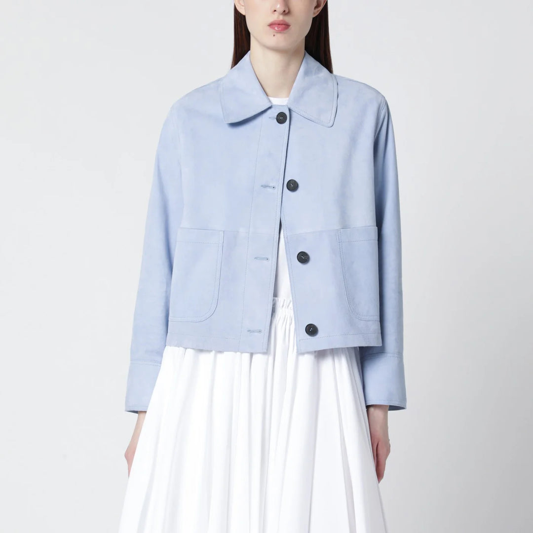 Sword 6644 - Light blue leather jacket