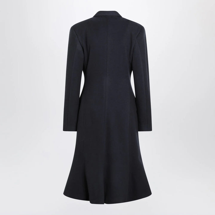 Balenciaga - Navy blue Midi Godet wool coat
