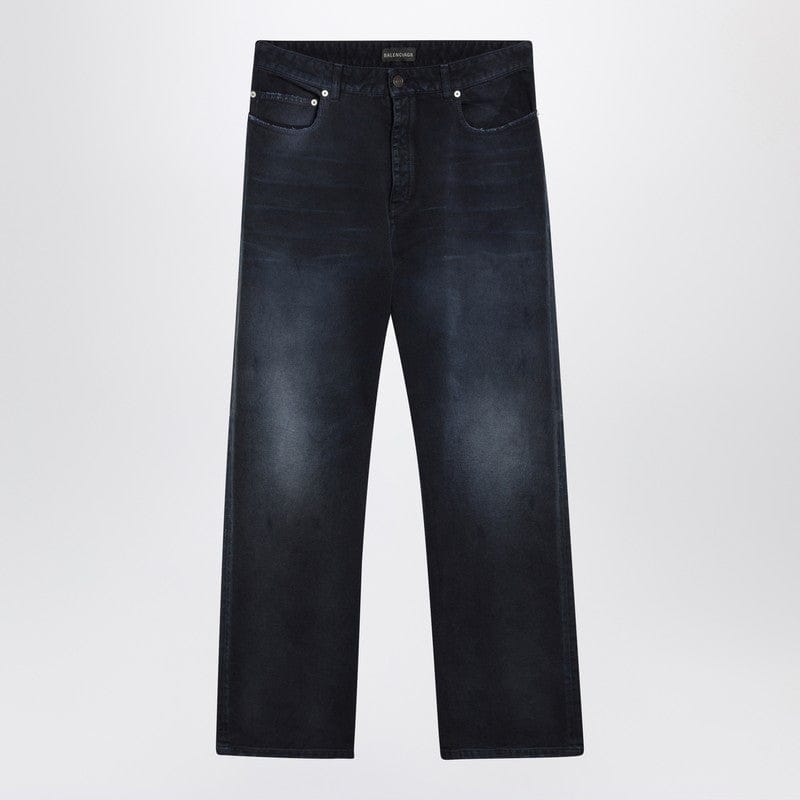 Pants Balenciaga - Wide-leg blue washed-effect jeans - 31 Brand