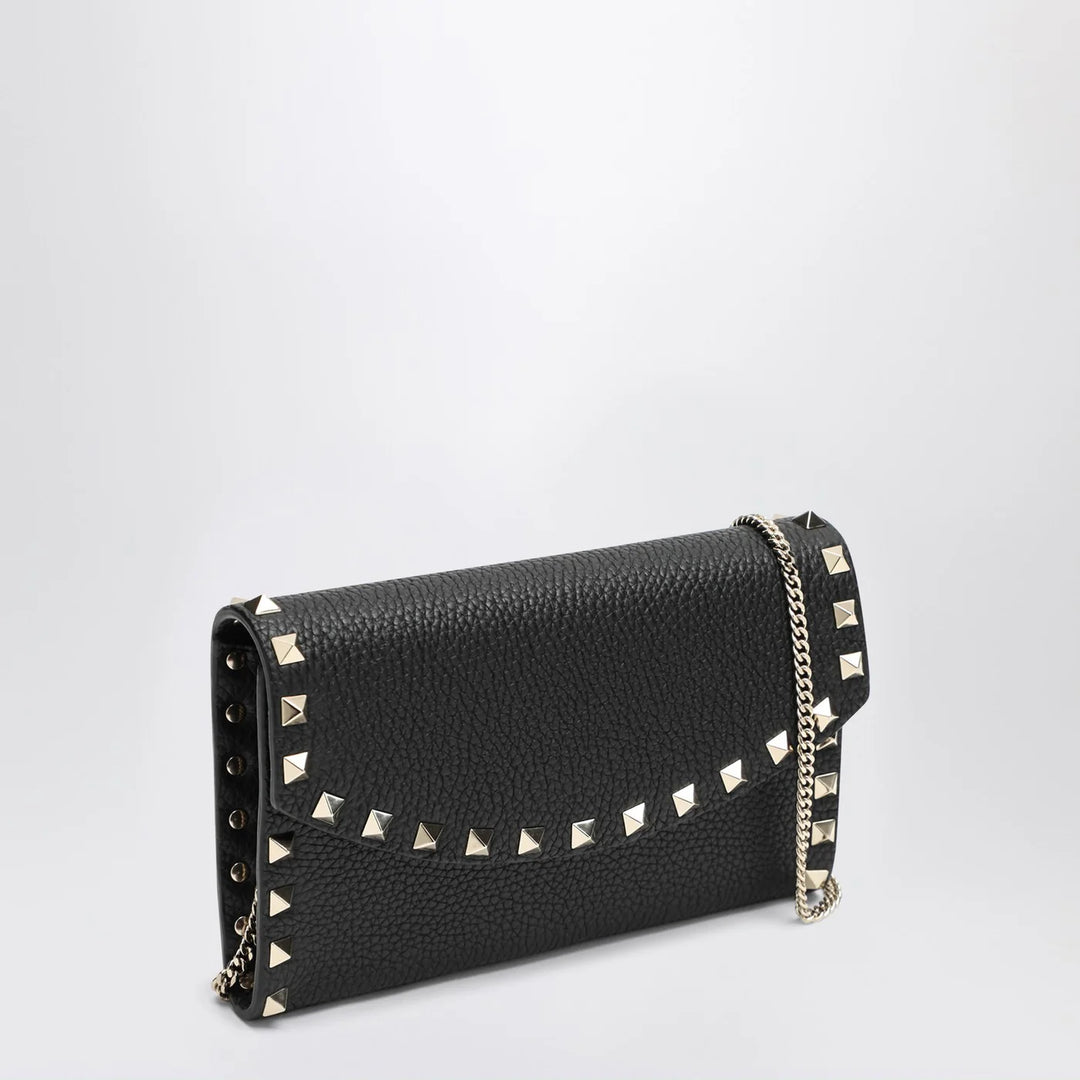 Valentino Garavani - Black Rockstud crossbody wallet