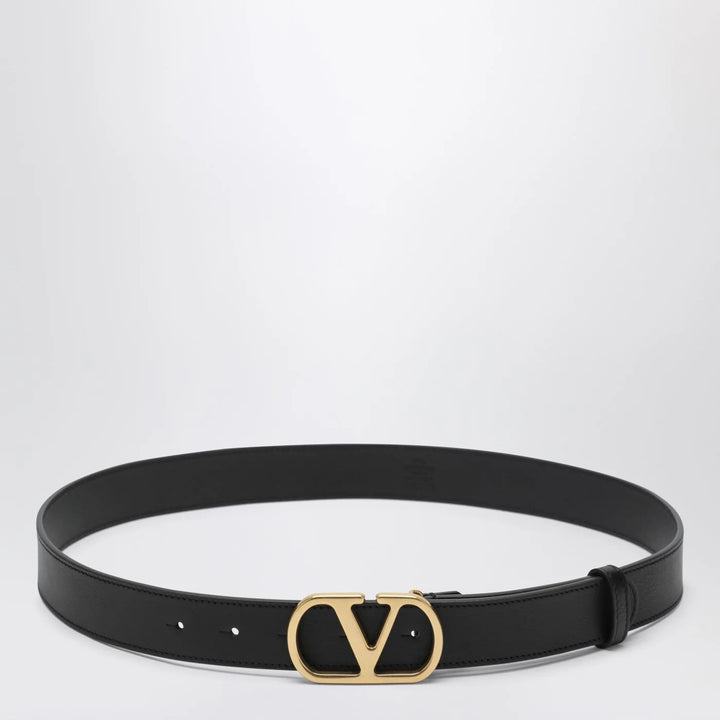 Valentino Garavani - Black 3 cm Vlogo Signature leather belt