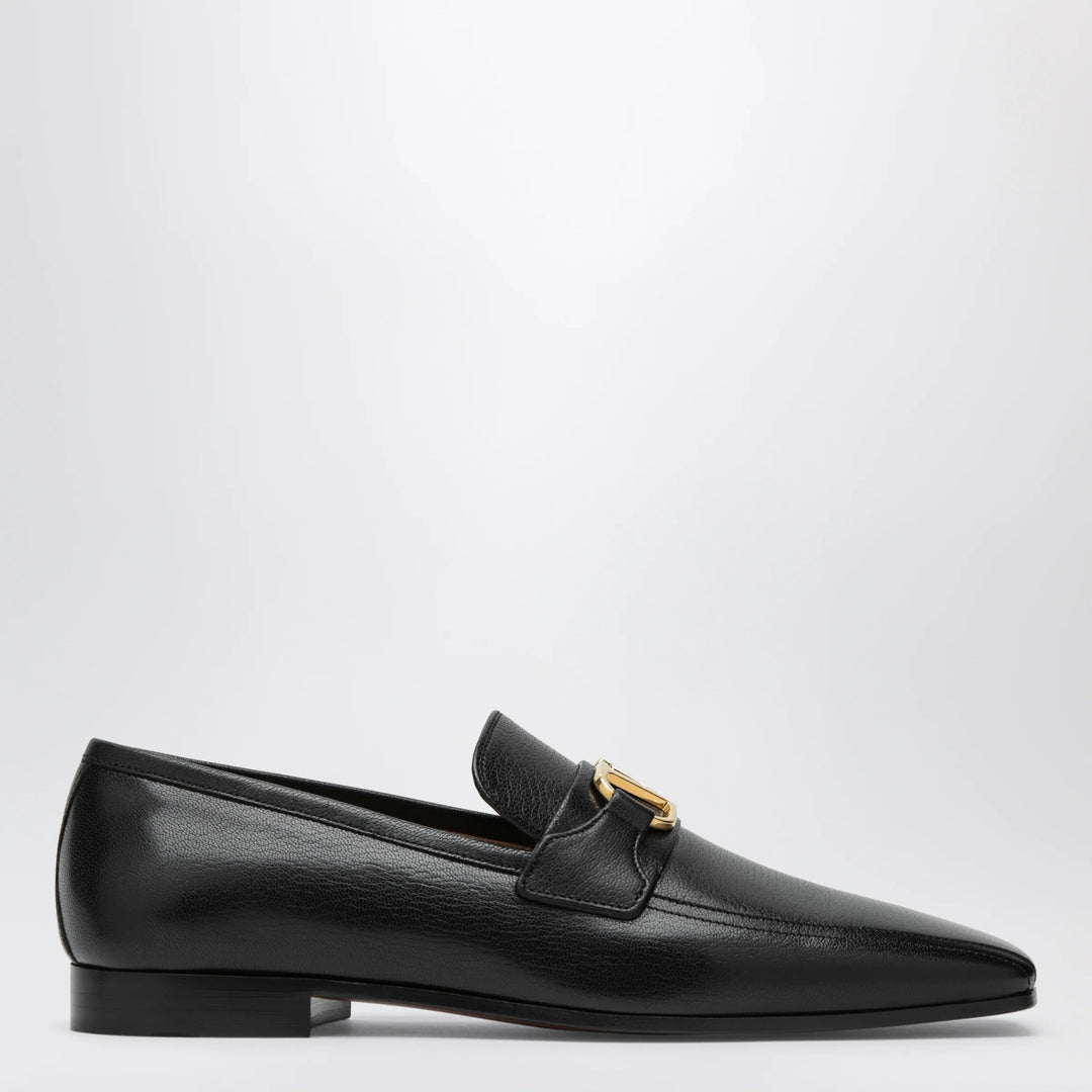 Valentino Garavani - Black Vlogo Signature goatskin loafers