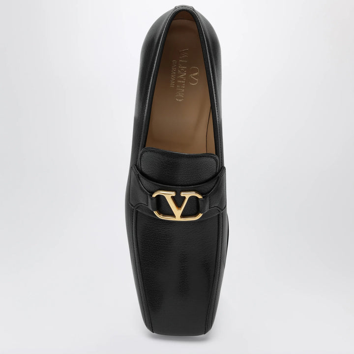 Valentino Garavani - Black Vlogo Signature goatskin loafers