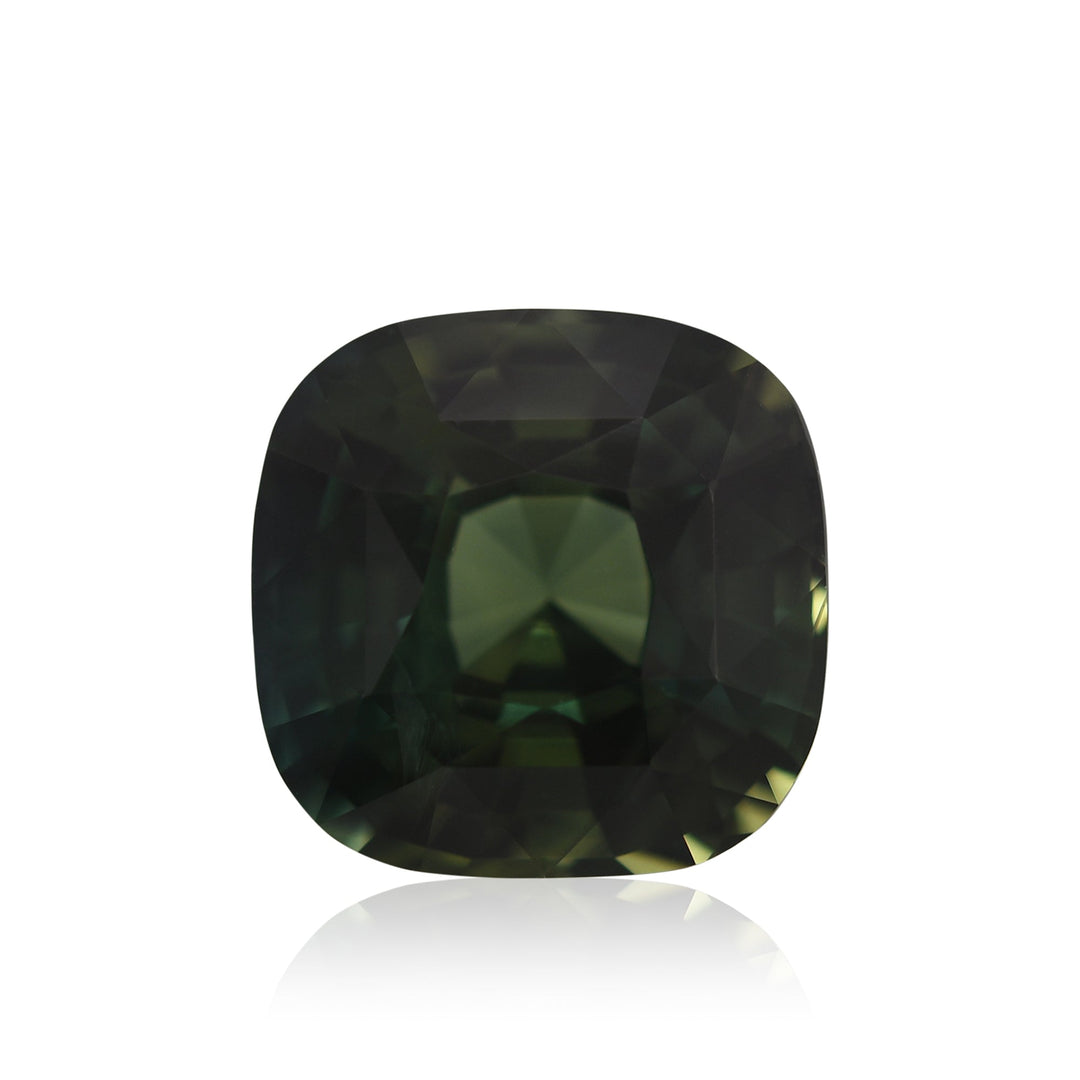 9.02 Carat Green MADAGASCAR Cushion Sapphire CD