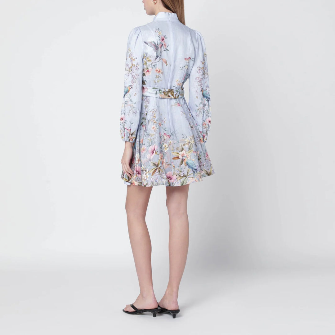 ZIMMERMANN - Rebellion blue Aviary mini dress