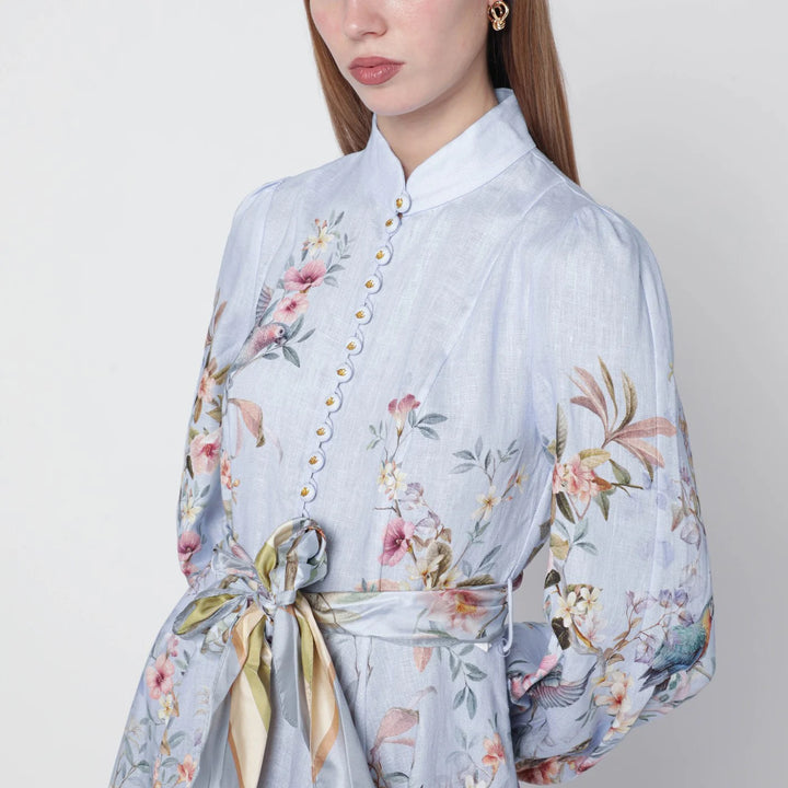 ZIMMERMANN - Rebellion blue Aviary mini dress