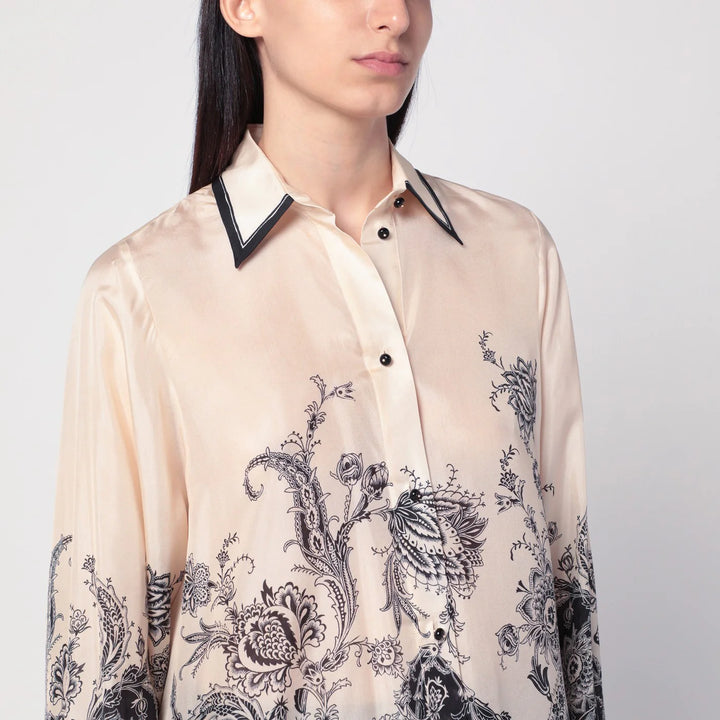 ZIMMERMANN - Cream Rhiannon shirt with fantasy print