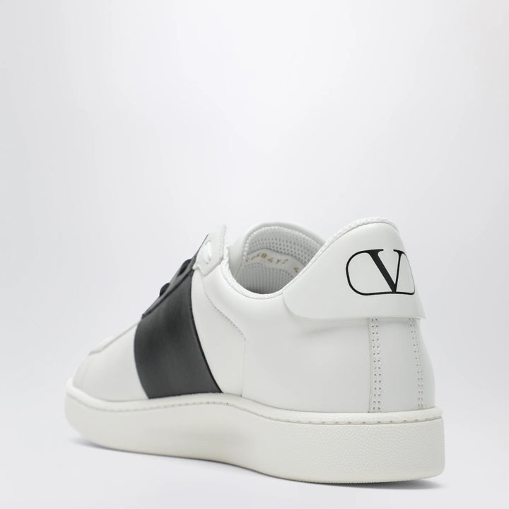 Valentino Garavani - Open Royco nappa calfskin sneakers in white/black