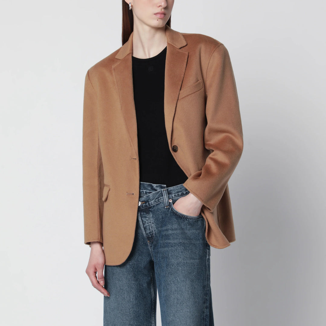 ANINE BING - Quinn blazer in wool and cashmere, camel