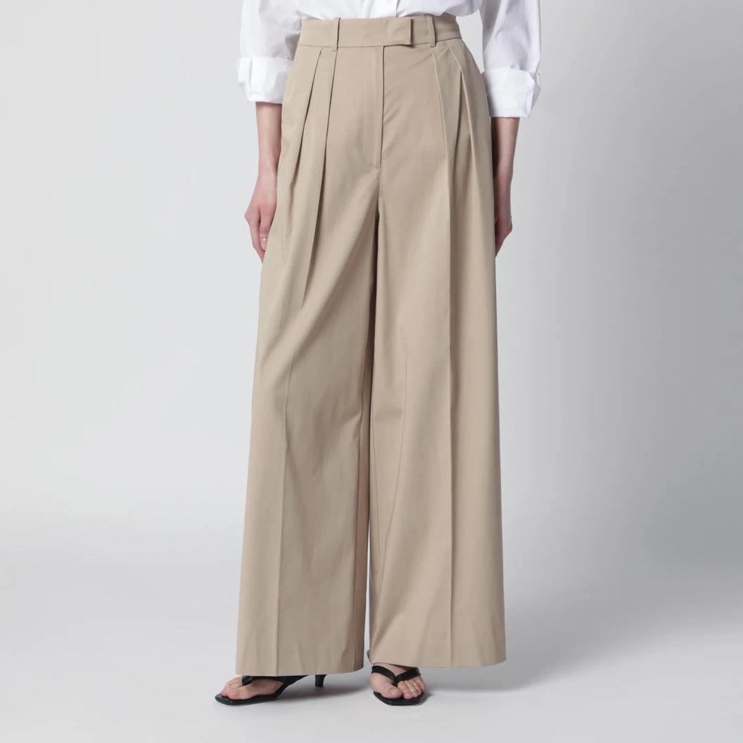 ANINE BING - Beige Lou trousers with pleats