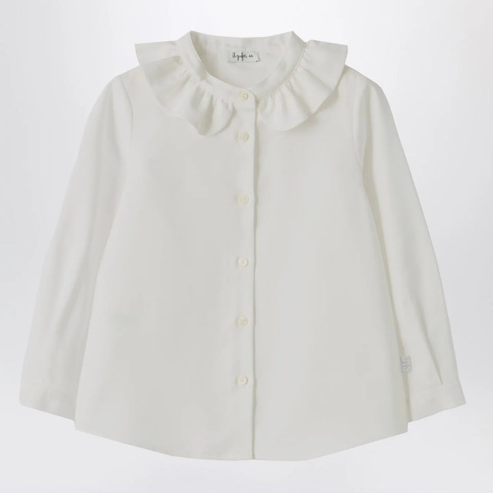 Il Gufo - White shirt with ruffled collar