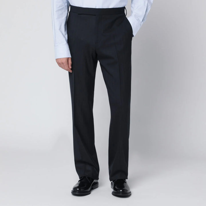 Lardini - Blue wool blend trousers