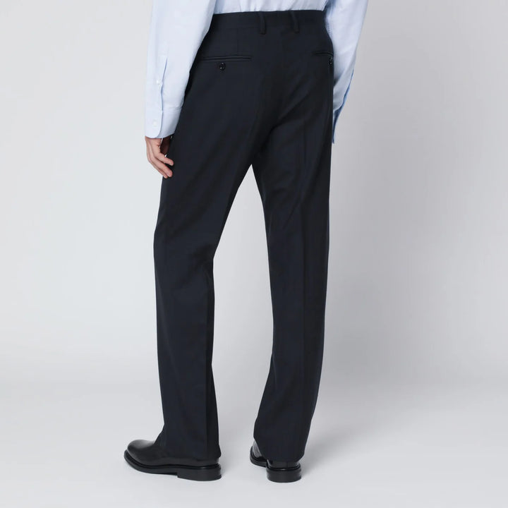 Lardini - Blue wool blend trousers