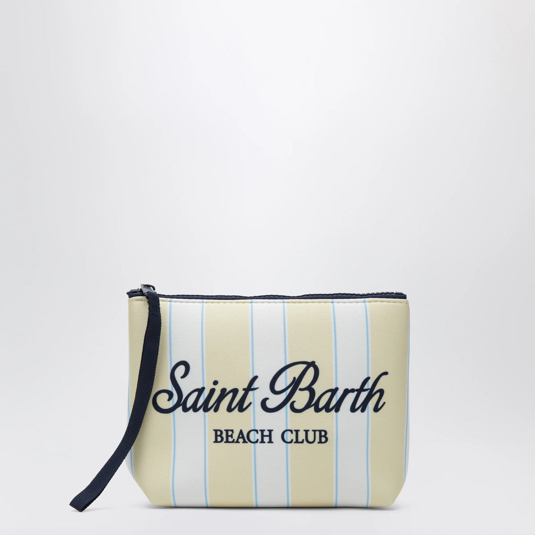 MC2 Saint Barth - Aline striped scuba fabric clutch