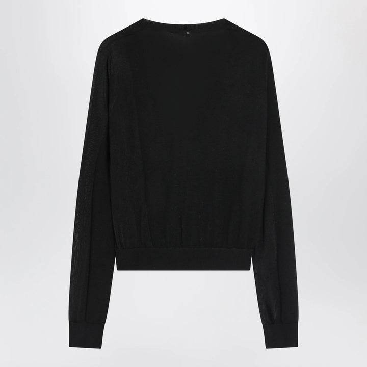 Sportmax - Black wool cardigan Brand Shirts &amp; Tops L
