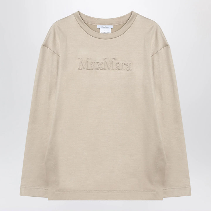 Max Mara - Beige sweatshirt in silk blend