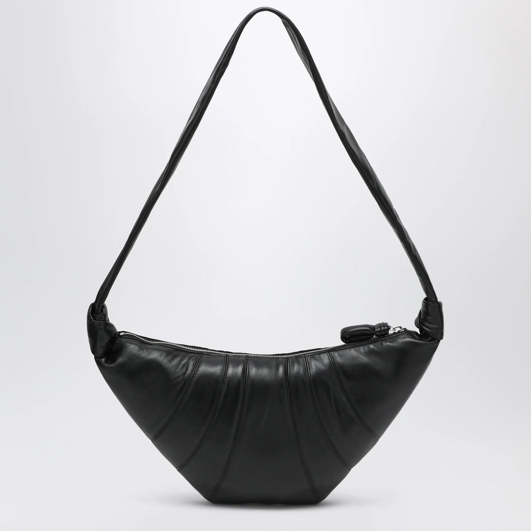 LEMAIRE - Medium Croissant bag in black leather
