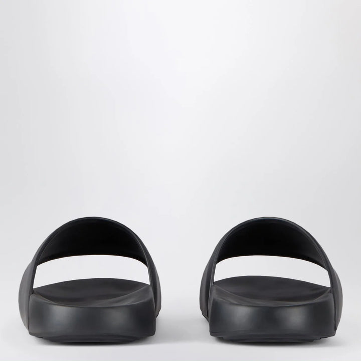 Givenchy - Black rubber Label Slide flat mules