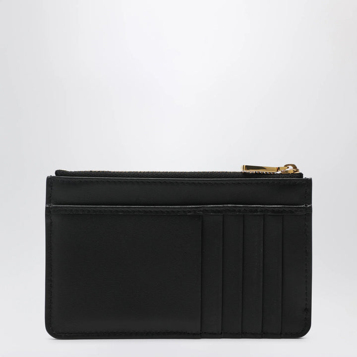 Dolce&amp;Gabbana - Calfskin leather card holder with DG logo in black