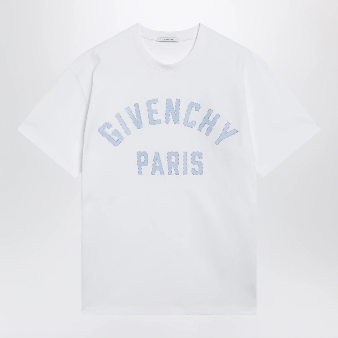 Givenchy - White T-shirt with logo embroidery
