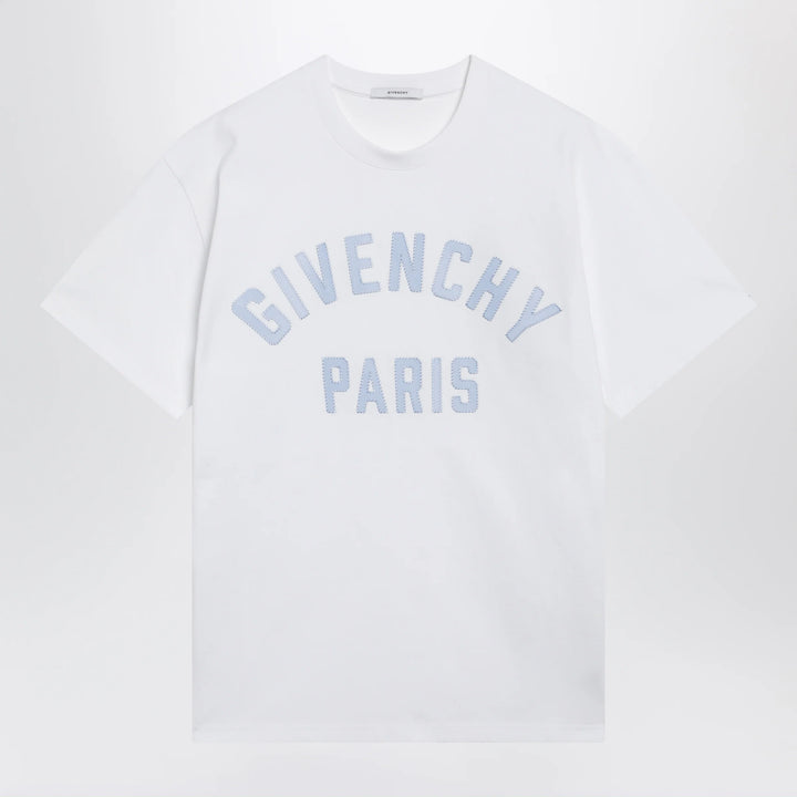 Givenchy - White T-shirt with logo embroidery