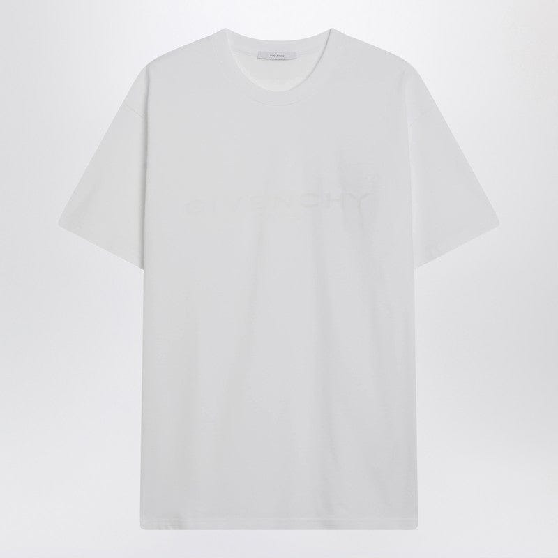 Shirts & Tops Givenchy - White cotton and silk T-shirt with jacquard logo - M Brand