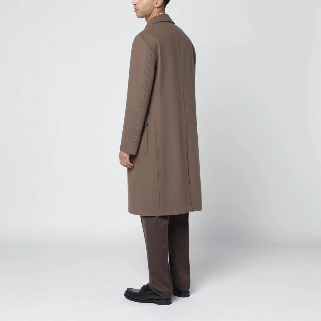Tagliatore - Taupe double-breasted wool-blend coat
