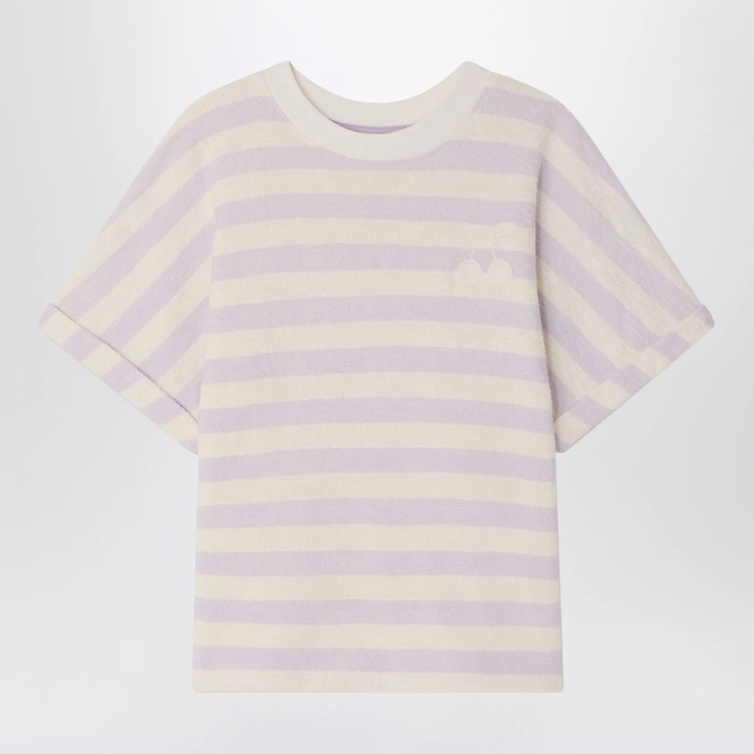 Bonpoint - Farah lilac/ivory striped T-shirt