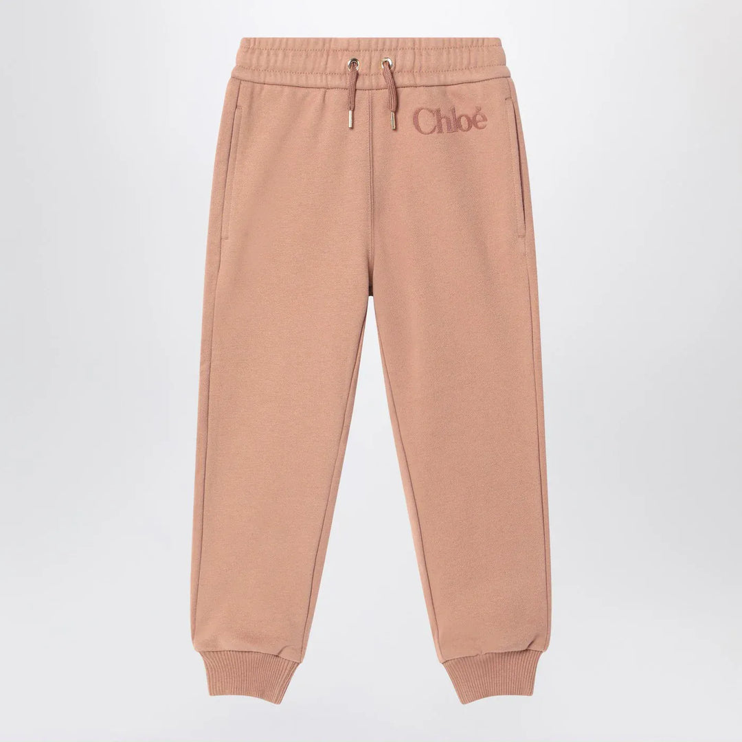 Chloé - Antique pink joggers with logo
