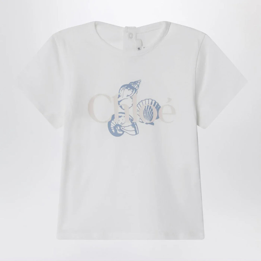 Chloé - White T-shirt with logo print Brand Shirts & Tops 2