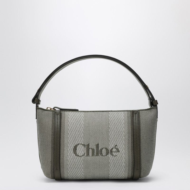#N/A Chloé - Dark green striped Chloe Carry tote bag in canvas - One size Brand