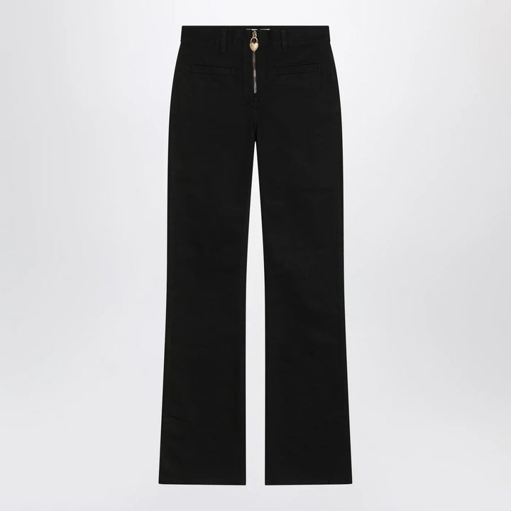 Chloé - Black slim jeans with charm zip