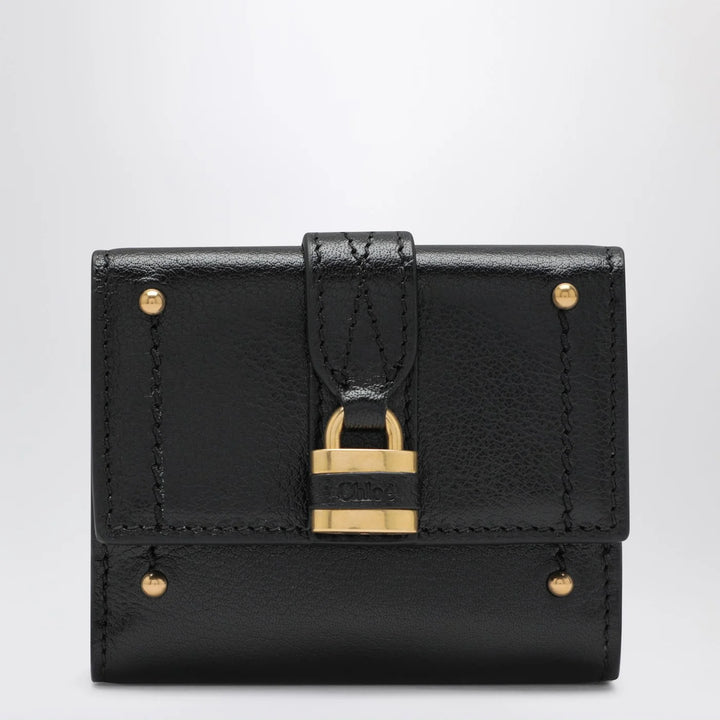 Chloé - Mini black Paddington trifold leather wallet