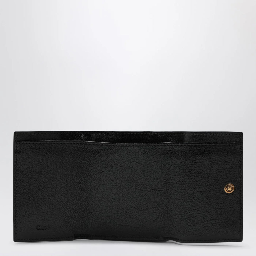 Chloé - Mini black Paddington trifold leather wallet
