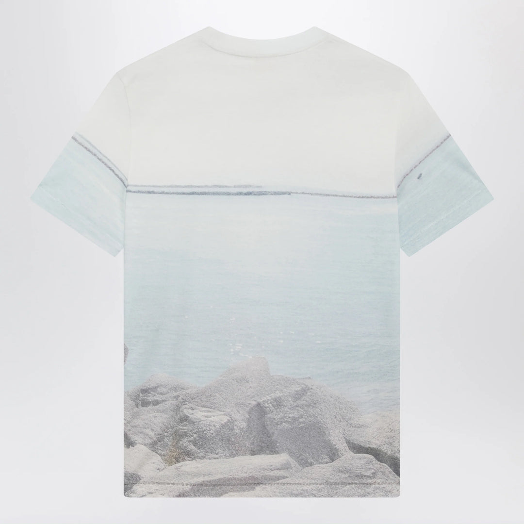 Chloé - Crewneck logo T-shirt in cotton jersey, Iconic Milk