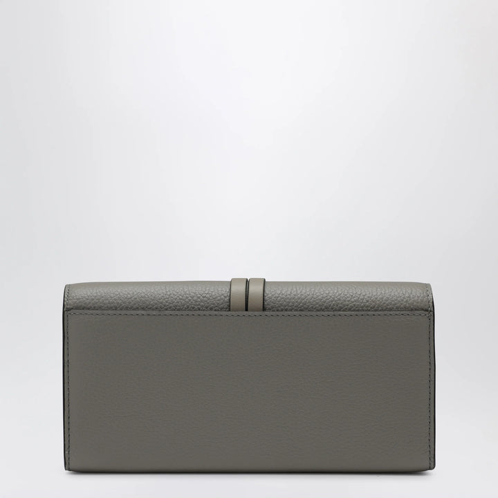 Chloé - Grey Alphabet flap wallet in grained leather