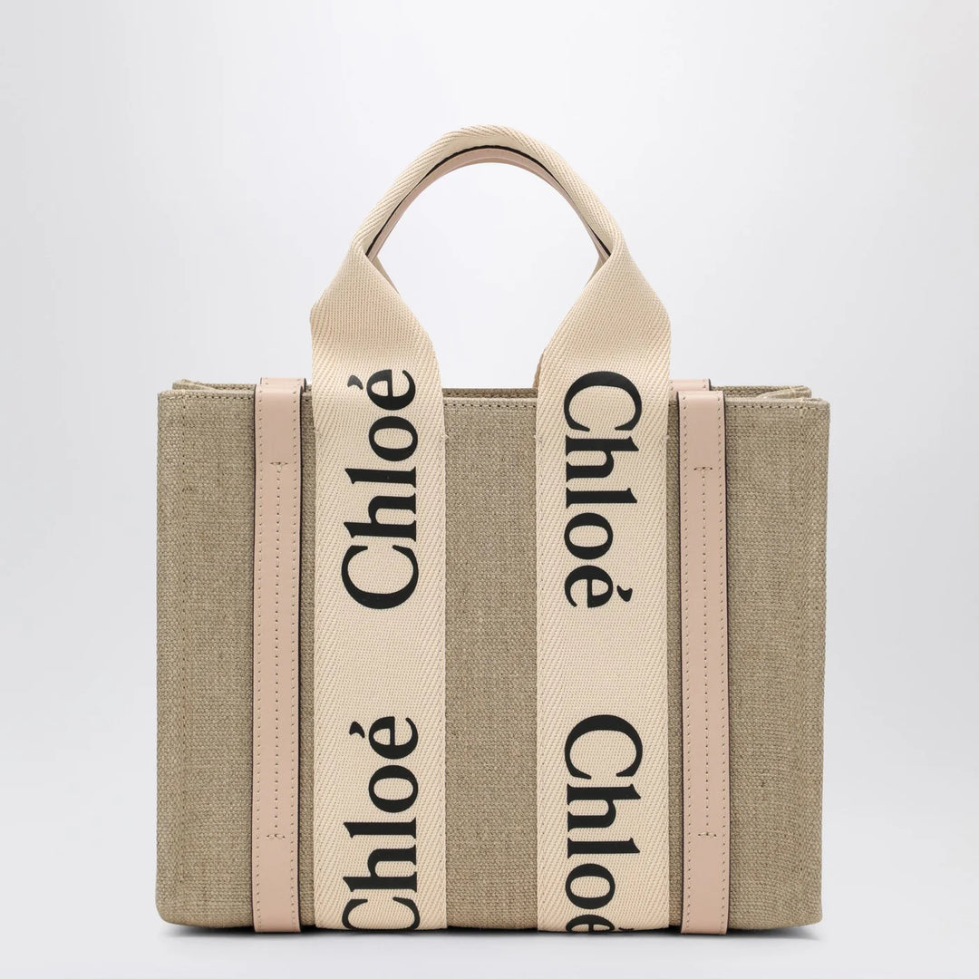 Chloé - Woody little bag in beige canvas
