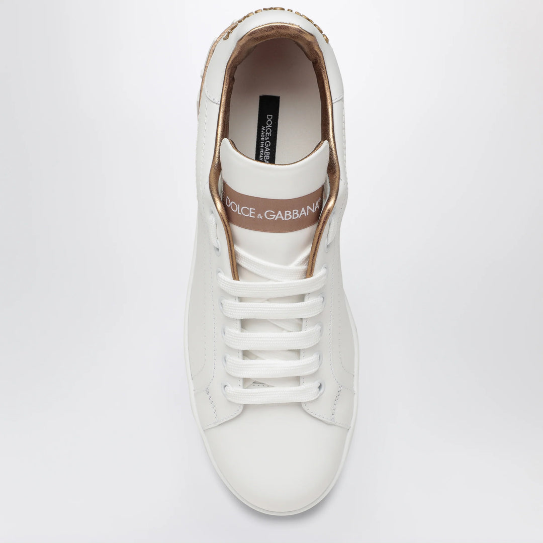 Dolce&amp;Gabbana - White/gold Portofino sneakers